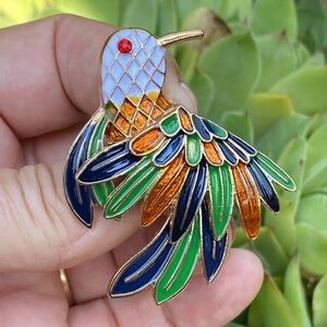 New Colorful Hummingbird Brooch